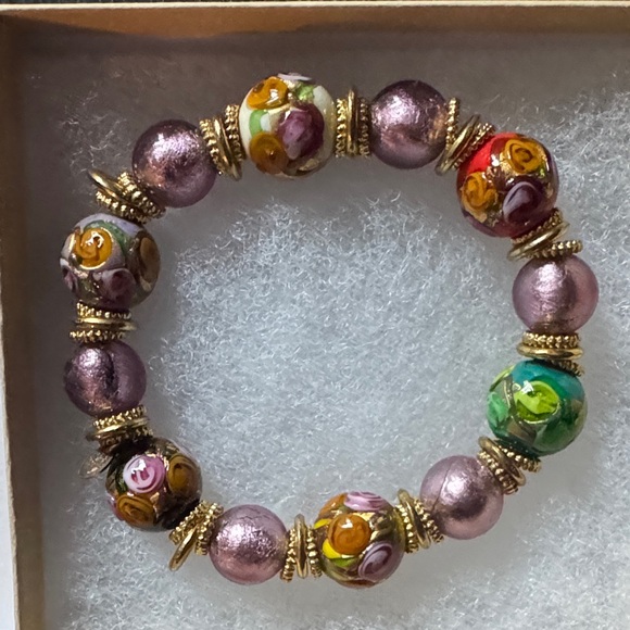 Dyadema Italian Venetian Murano
Multicolor Swirl Glass Bead - Picture 1 of 2